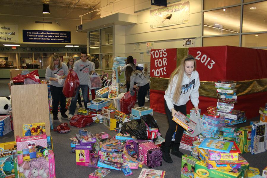 Wrapping up Toys for Tots
