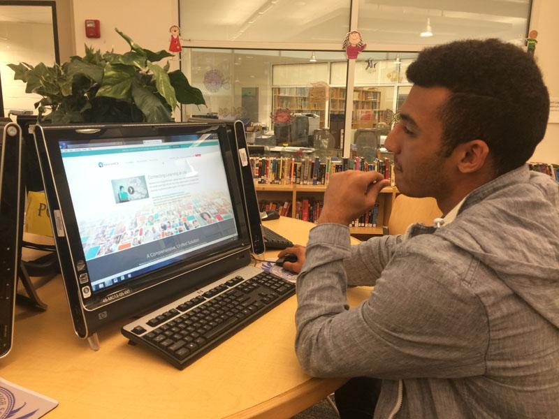 Senior Travis Harrington is searching for scholarship opportunites on Naviance.  “I really like the fact that Naviance gives everything Career Cruising did and even offers more for me in my future,” Harrington said. “I search for college scholarship opportunities all the time.”