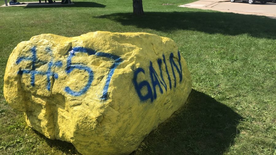 The spirit rock painted to honor Gavin Millers life.