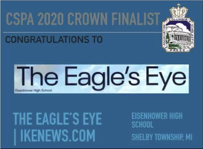 The News Media Program were Crown award finalists at the 2019 Fall Conference on Oct. 31. “You guys are part of a program that has a history of just doing phenomenal things and being successful. You guys have the opportunity to continue the legacy that the students before you have  started and worked so hard for,” principal Jared McEvoy said. The Eagle’s Eye continued their hard work on their website and their print paper as well as their new app after they received the announcement.
