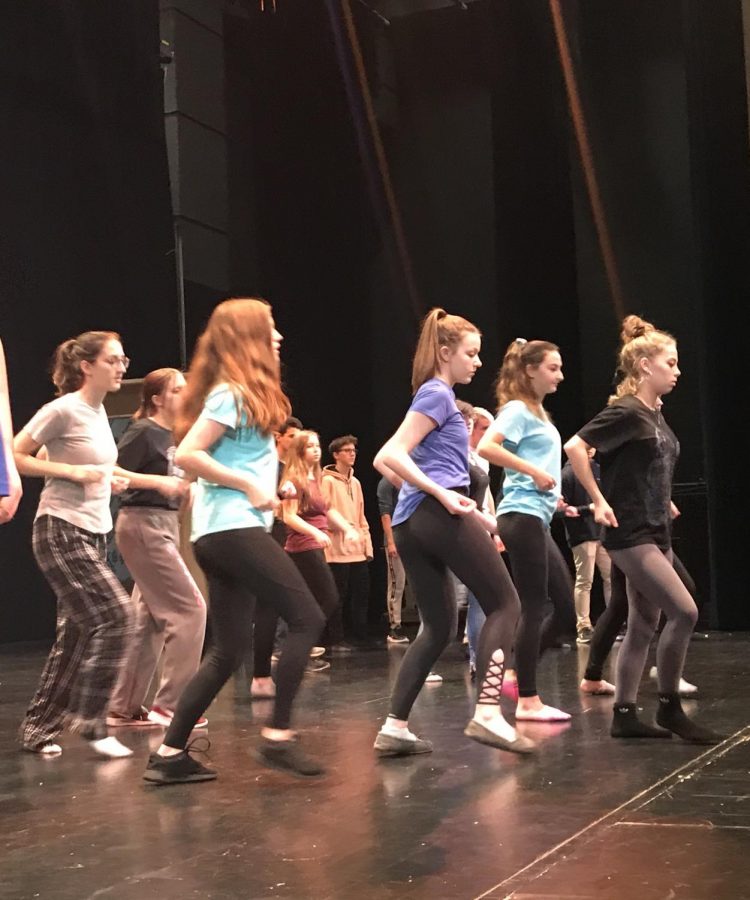 As cast members rehearse their dance routines, they prepare for the “West Side Story” performances. “A major difference from ‘High School Musical’ is the dancing because it was modern day dances. ‘West Side Story’ is way more theatrical dancing, more founded in elements of ballet,” Wells said. They started performing in December after auditions.