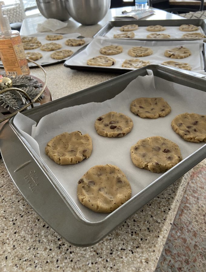 While spending time with family, sophomore Raiha Khan tries out the “Espresso Chocolate Chip Cookie” recipe. “The outcome of the cookies were gorgeous with a light sweet taste and a dash of bitterness that really compliment each other well,” sister Rohani Khan said. With all her family’s satisfaction of the dish, they plan on making the espresso cookies again.