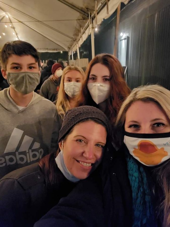 While spending time together, sophomore Savannah Beydoun and her family wear masks this spring break to stay safe. “Once you get used to it (a mask) on your face it’s okay and worth it to be able to see each other,” cousin Ashton Clay said.