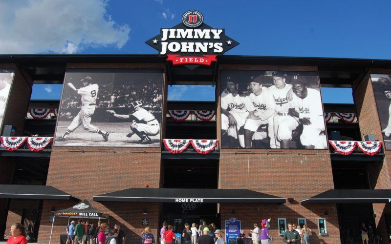 Jimmy Johns is now open to the public to watch baseball from teams within the USPBL, which stands for United Shore Professional Baseball League. The field has food, drinks and merchandise available to purchase within the gates. 
