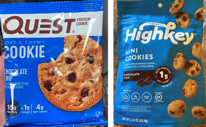 HighKey mini cookies go head-to-head with Quest Soft and Chewy Cookies.
