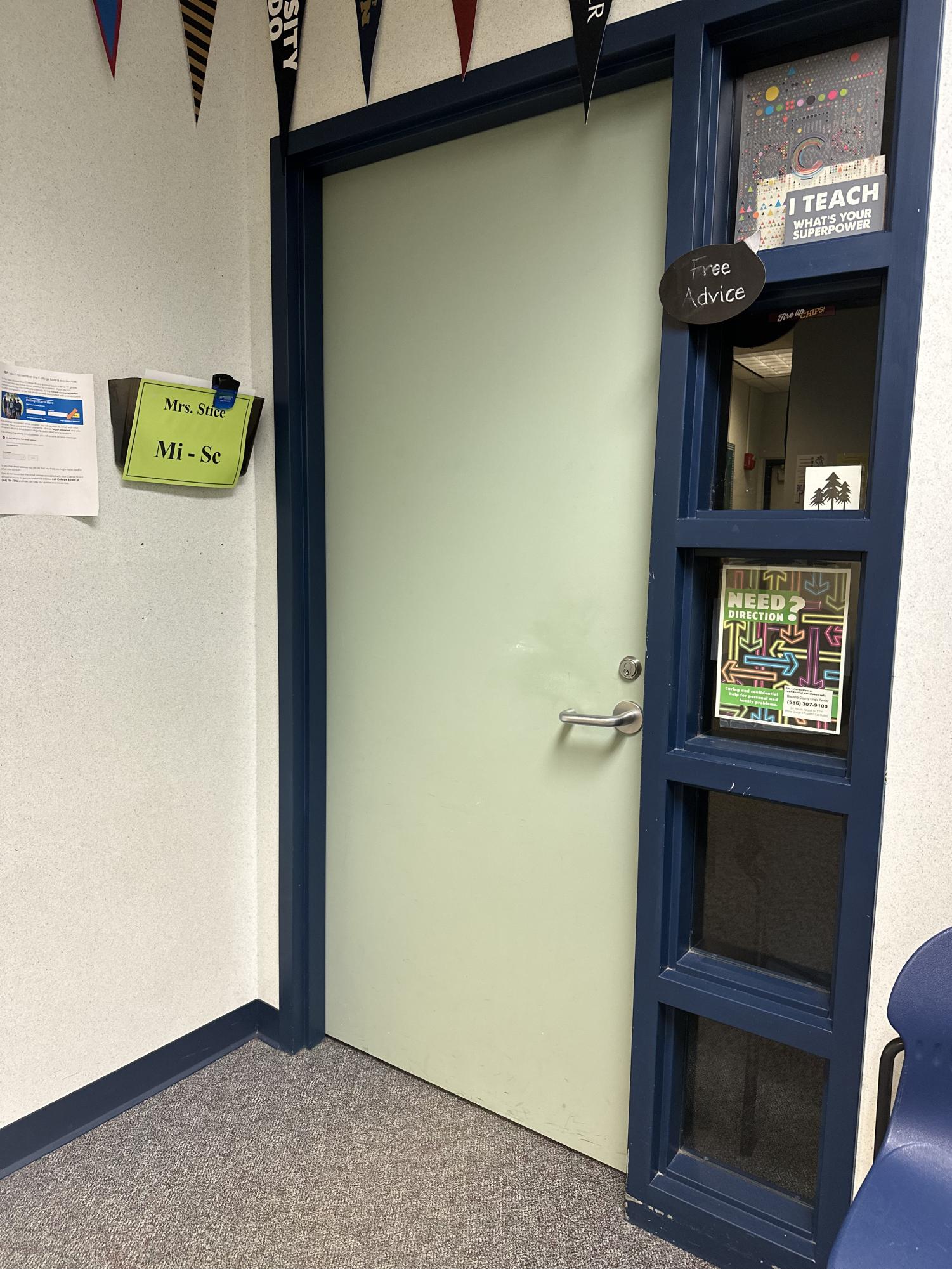 End of an era. Counselor Josana Stice closes the door on her 24 year career in education. Her last day at school was Friday, Sept. 8. 