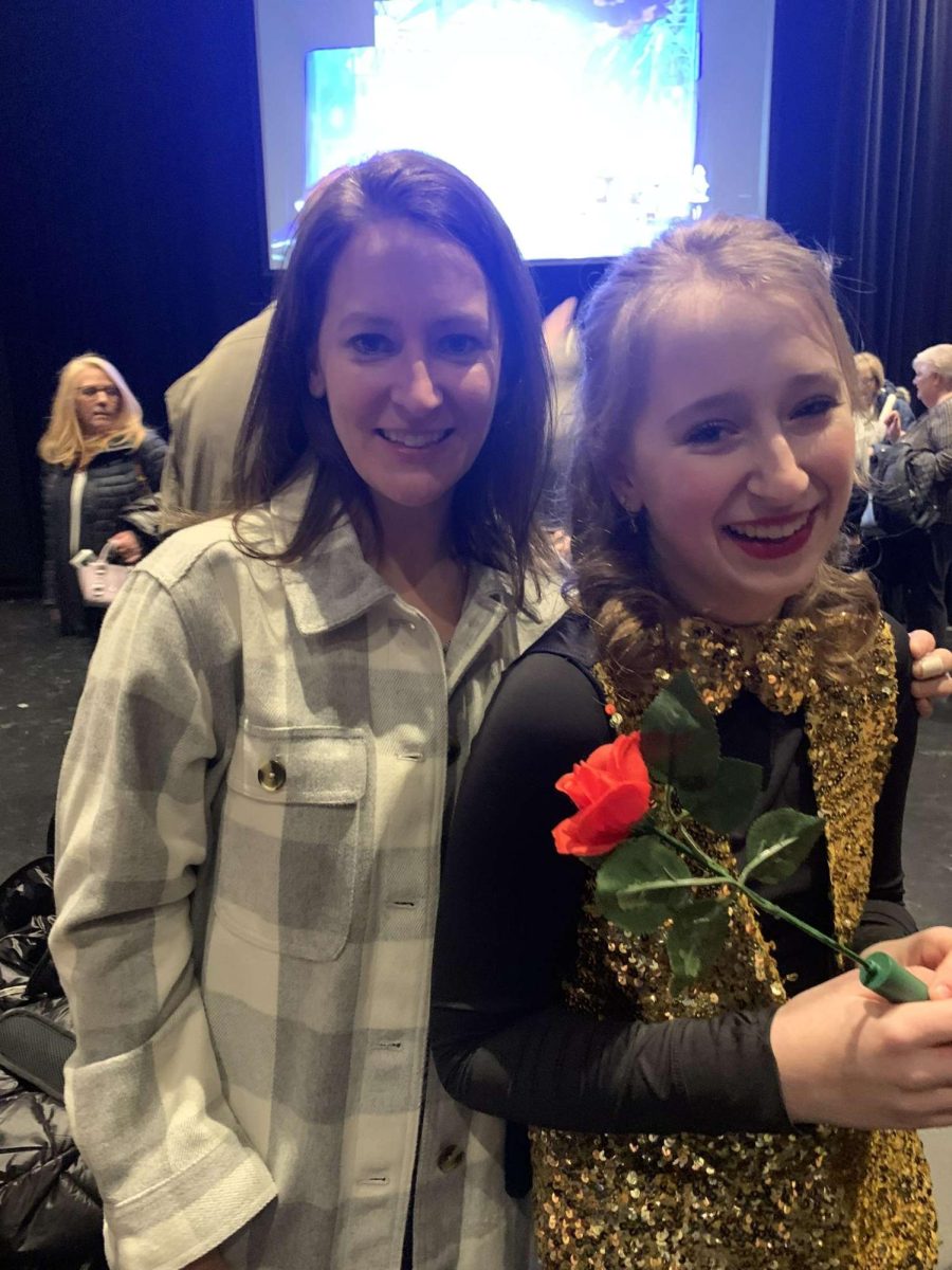 Support and hard work. Sophomore Kaitlyn Stafford stands with her mother, Dana Stafford, for a picture after a dance competition. “My mom and my dad have supported me the most throughout dance because they go to my recitals and competitions,” Stafford said. Dance has taught Stafford to persevere and work hard. 
