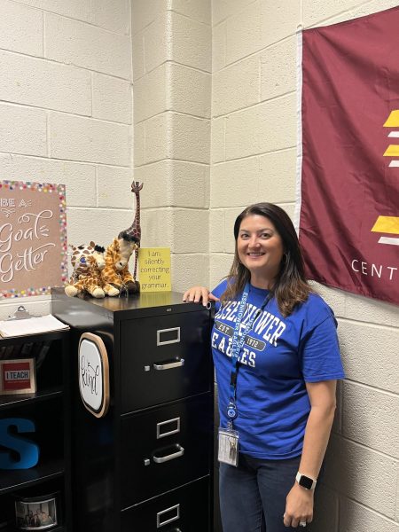 Stockton showcases her favorite animal by posing with her giraffe collection. “I just think they are very unique, and I have always gravitated towards them since I was little.” According to Stockton, giraffes are her spirit animal.