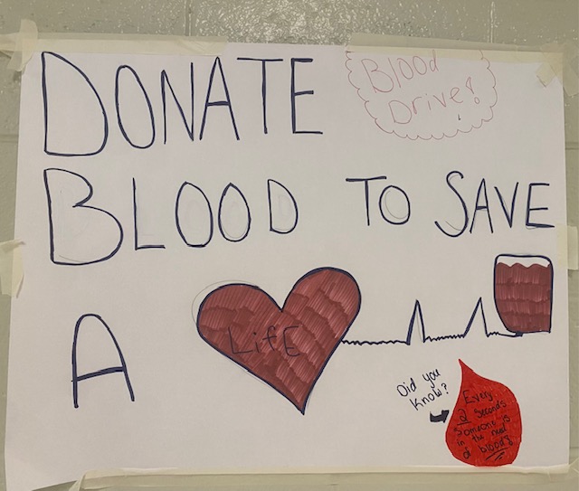 The Key club is holding a blood drive Dec.4th in hopes of donations to save lives. As they have done this in the past, they advertise differently and more this year by having a bigger committee and lunch volunteering, in hopes of people willing to donate. 