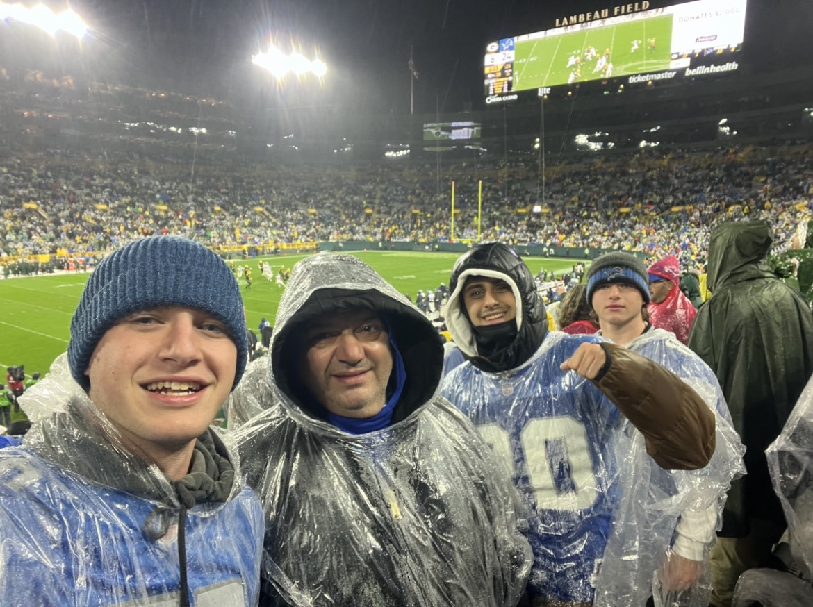 Senior Isaac Ammori and his family are at Lambeau field in Green Bay, Wisconsin, to watch the Lions take on the Packers on Sunday, Nov. 3. This was Ammori’s first time at Lambeau field and one of ten games he plans to go to this season. “It was an exciting game because I've never been to Lambeau Field, and my dad's always wanted to go since he was a little kid,” Ammori said.


