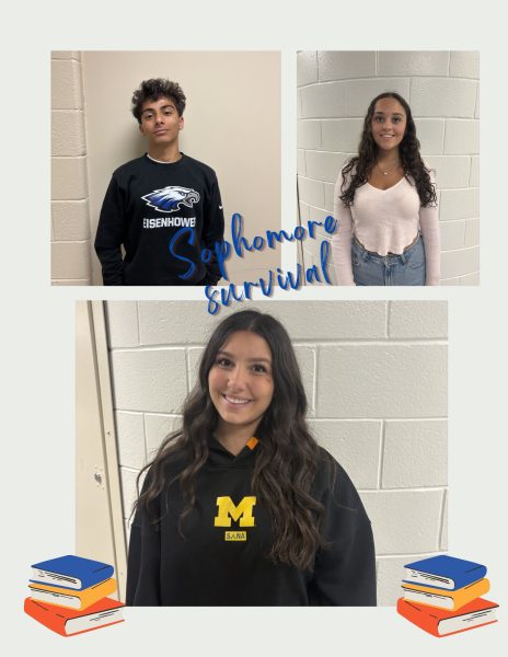 Students new to Eisenhower share their opinions about the school. "My biggest worry was not being able to find my classes on time," sophomore Aiden Saif said.  