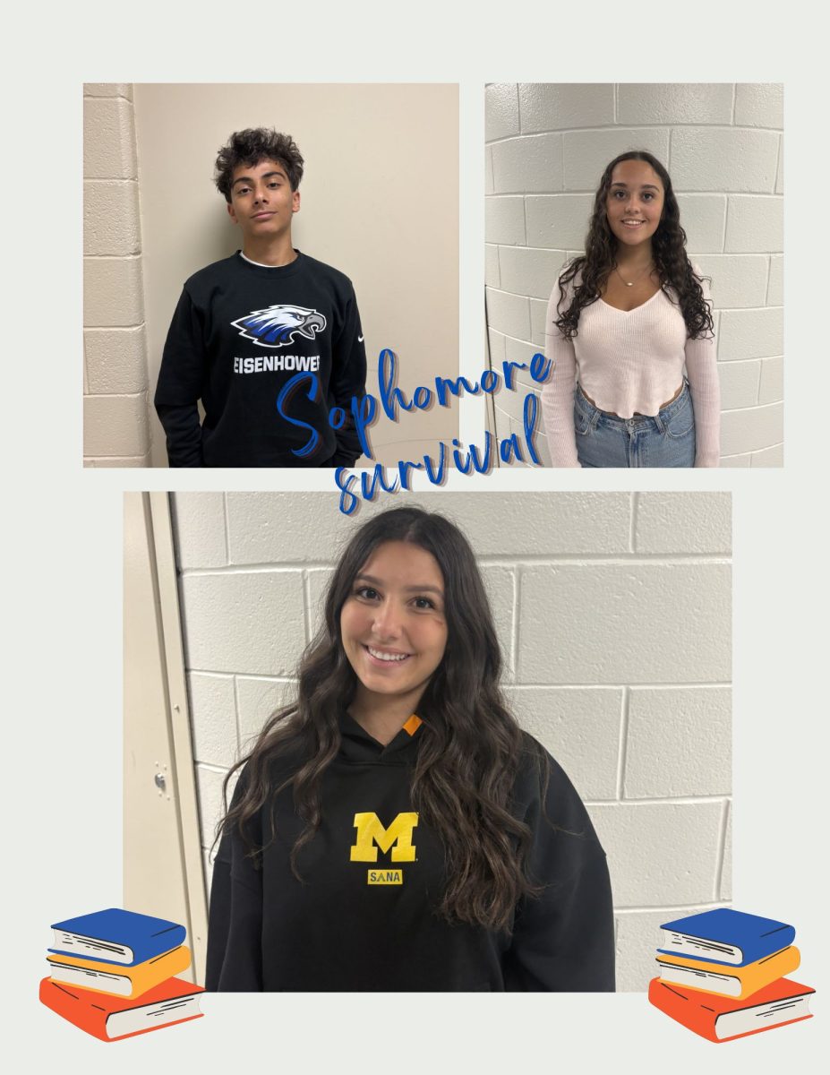 Students new to Eisenhower share their opinions about the school. "My biggest worry was not being able to find my classes on time," sophomore Aiden Saif said.  