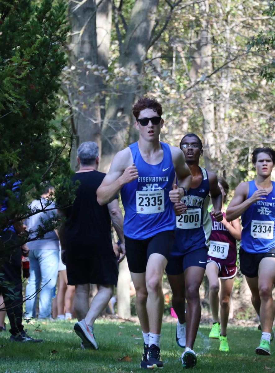 With months of practices and prior races senior Alexander Perry prepares himself for the biggest race of the year. “During the season I try to give them stress free practices while also helping them succeed. I believe a happy runner is a fast runner,” varsity cross country coach Steve Carcone said.

