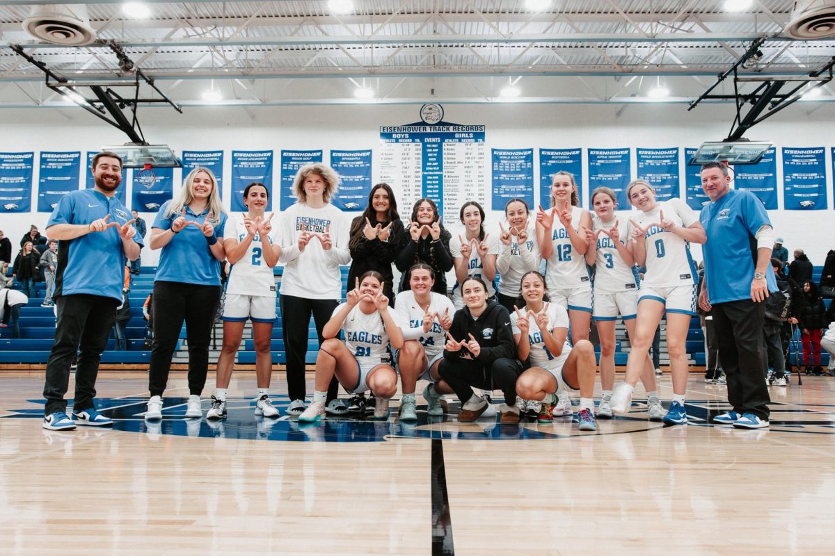 The women's varsity basketball team gets ready to make their way to semifinals. Friday the 20th of March the girls play at the Breslin center at Michigan State University to determine if they make it to finals.